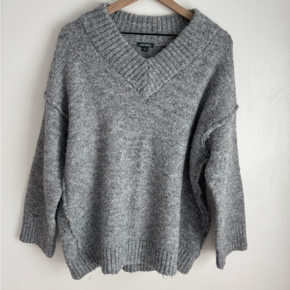 Wild Fable Heather Gray Knit Sweater